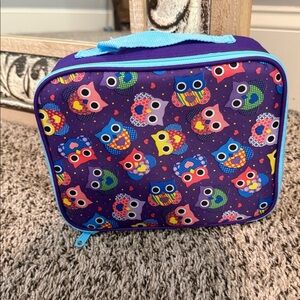 Colorful Owl Print Lunch Bag